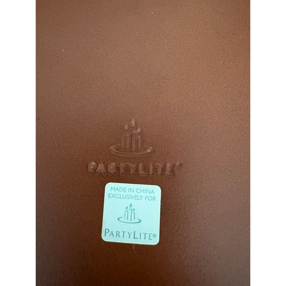 PartyLite Talavera Style Tile Wall Candle Sconce Metal Scrollwork Orange Blue - Picture 4 of 6